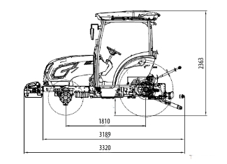 Компактные размеры для трактора DK5810